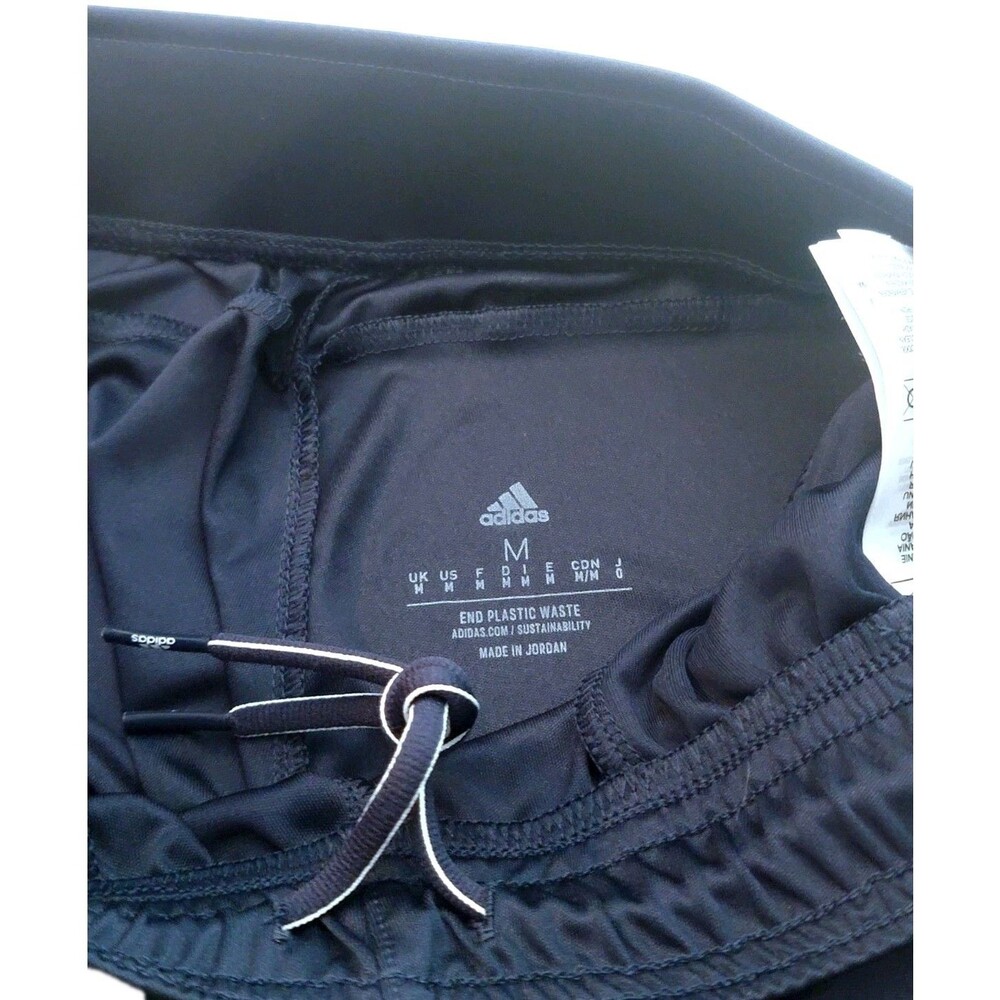 Adidas 3 Stripe Men’s M Active Drawstring Shorts + Zipper Pockets Aeroready Navy - Picture 8 of 9